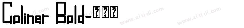 Coliner Bold字体转换